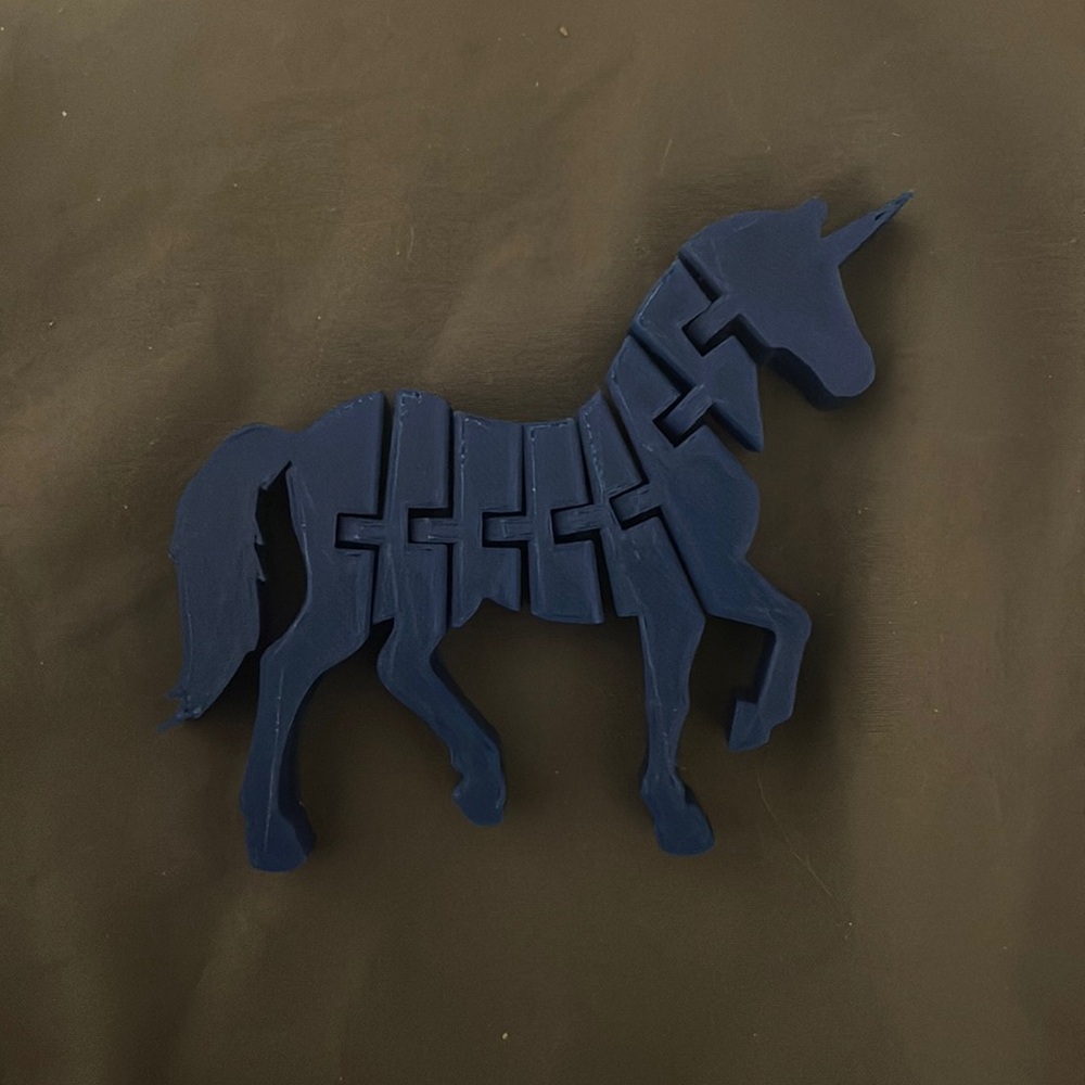 3D printed unicorn